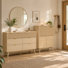 Ensemble de commode et chaussures en bois naturel