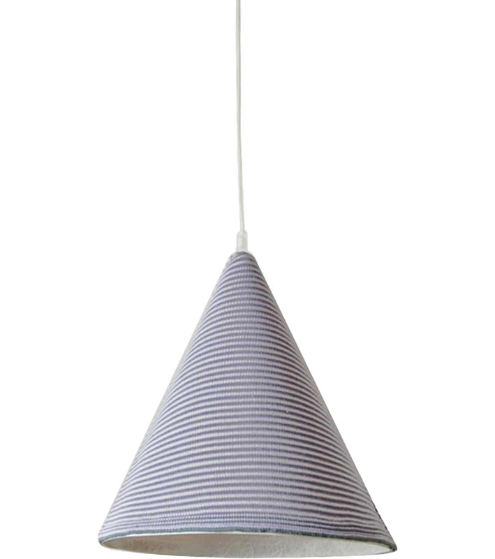 Jazz 1 - Light Chrome Cone Pendant, Purple