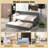 Red Barrel Studio® Twin Size Daybed W/ Trundle Wingback Armrests & Button Tufted Backrest