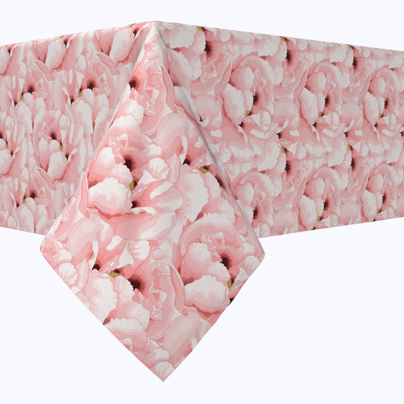 Rectangular Tablecloth, 100% Cotton, Floral 216, 84" x 52"