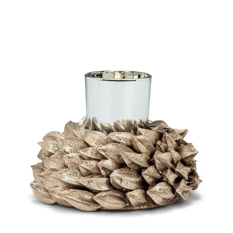 Porte-votives de table en verre 4 po, Doré