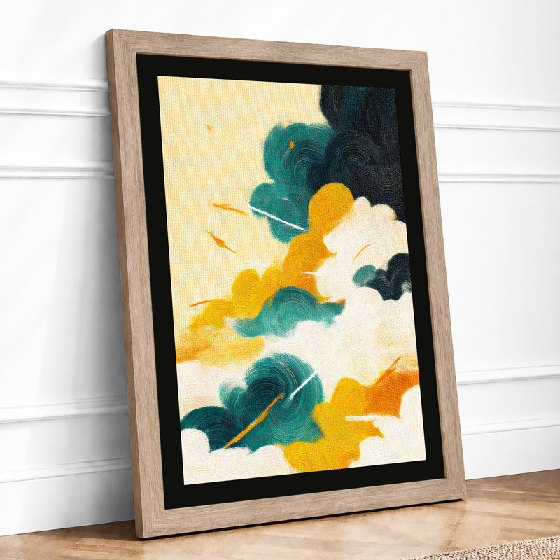 Flowing Forms Abstract - Print, A2 - 59.4 x 42.0 cm, Oak