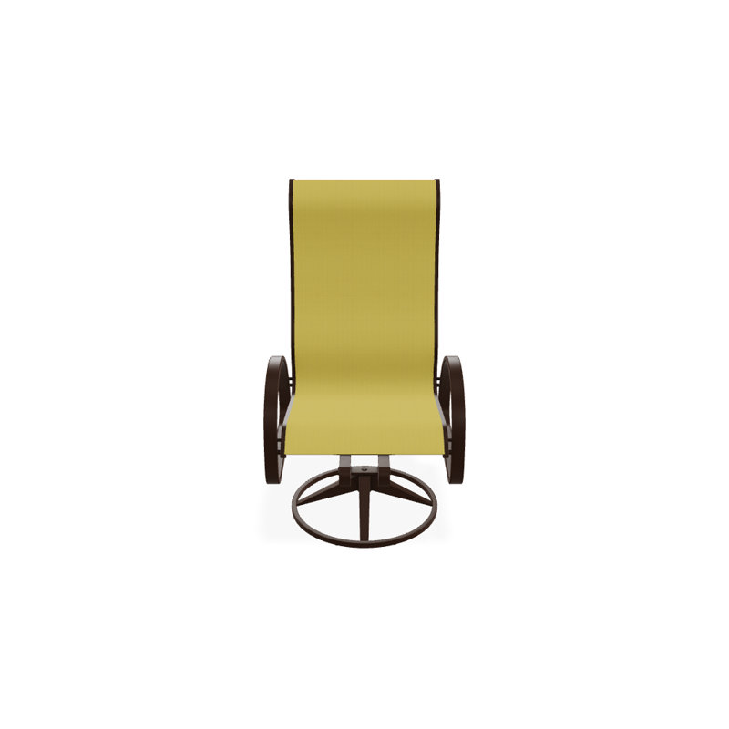 Aruba 1 Outdoor Dining Armchair, Yellow 43D, Textured Kona