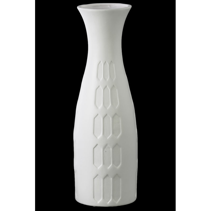Ceramic Table Vase, Matte White