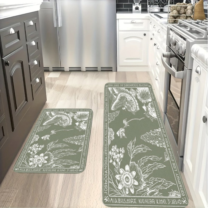 Ensemble de 2 tapis de cuisine Sage Green