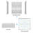 WOODBRIDGE 60" x 32" Alcove Soaking Bathtub and 4-Piece Direct-to-Stud Surround with Left Drain, including 56–60" Double Sliding Tub Door, Clear Tempered Glass in Matte Black Finish-122123753-122123756