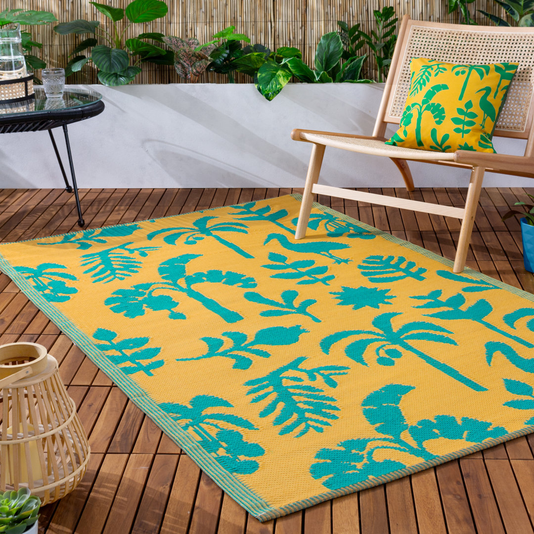 Floral 120cm X 180cm Indoor / Outdoor Area Rug