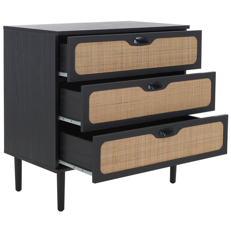 Commode 3 tiroirs Irelia, Noir