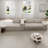 Balli 105'' Upholstere Boneless Compression Sofa, 2-Piece Corduroy Sofa Free Combination Cloud Sofa, No Assembly Required Modular Sectional Sofa Couch for Living Room, Deep Seat-1421451269-1421451268