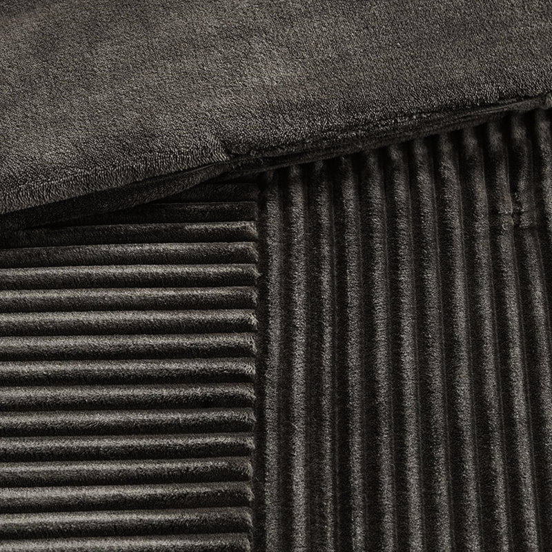 Édredon double / grand avec rembourrage en duvet synthétique, face nervurée pour embellir la chambre à coucher, revers uni pour les nuits douillettes, 1 et 2 taies décoratives, lavable à la machine, grand lit gris brun, décoration de chambre à coucher, qualité de sommeil,