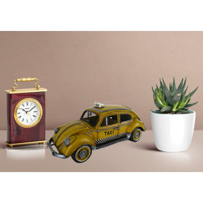 Tinplate Model Car Â€“ 1934 VW Volkswagen Beetle Checker Taxi Car 1:12 Scale GIFT