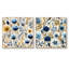 Blue Coastal Dreams - motif floral III - ensemble de 2 collages carrés botaniques abstraits-101840647-101840650