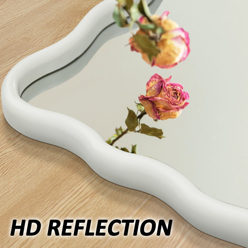 Castin Solid Wood Wavy Wall Mirror - Unique Design