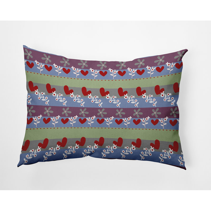 Coussin décoratif en polyester floral, H 14 po x l 20 po, Rectangle