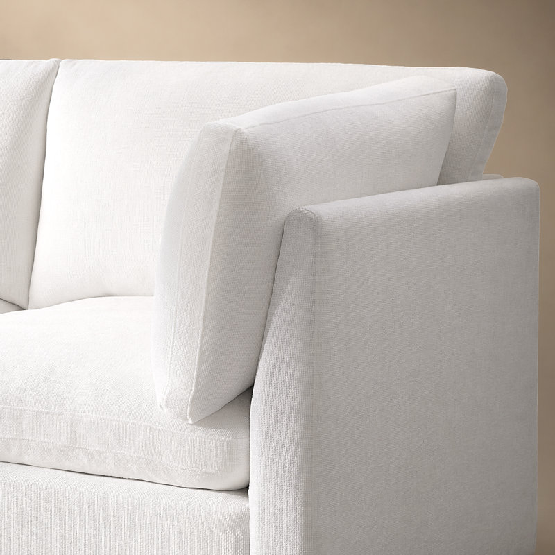 Canapé modulaire rembourré 4 pièces Parkton, White