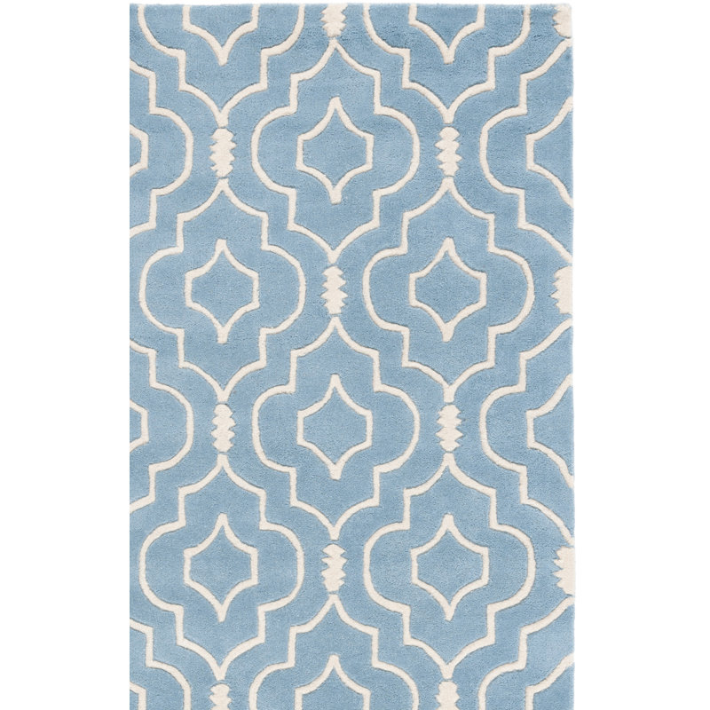 Carolene Hand Tufted Wool Geometric Rug, Rectangle 2' x 3'