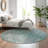 Premium Machine Washable Prisco Teal Rug-1436657167