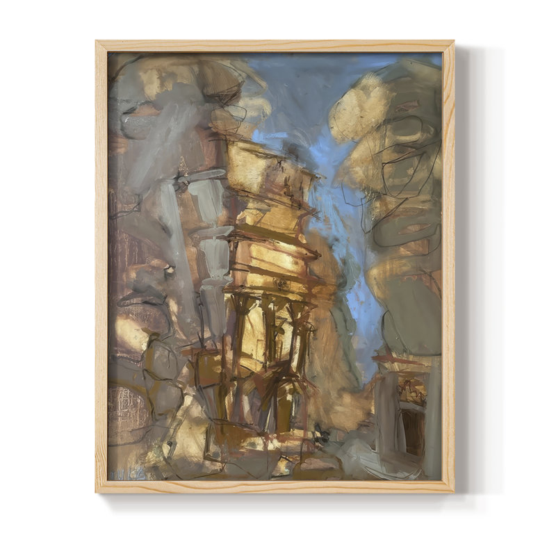 Safe Passage Framed Print - Solid Wood, Natural Framed, 11" H x 9" W