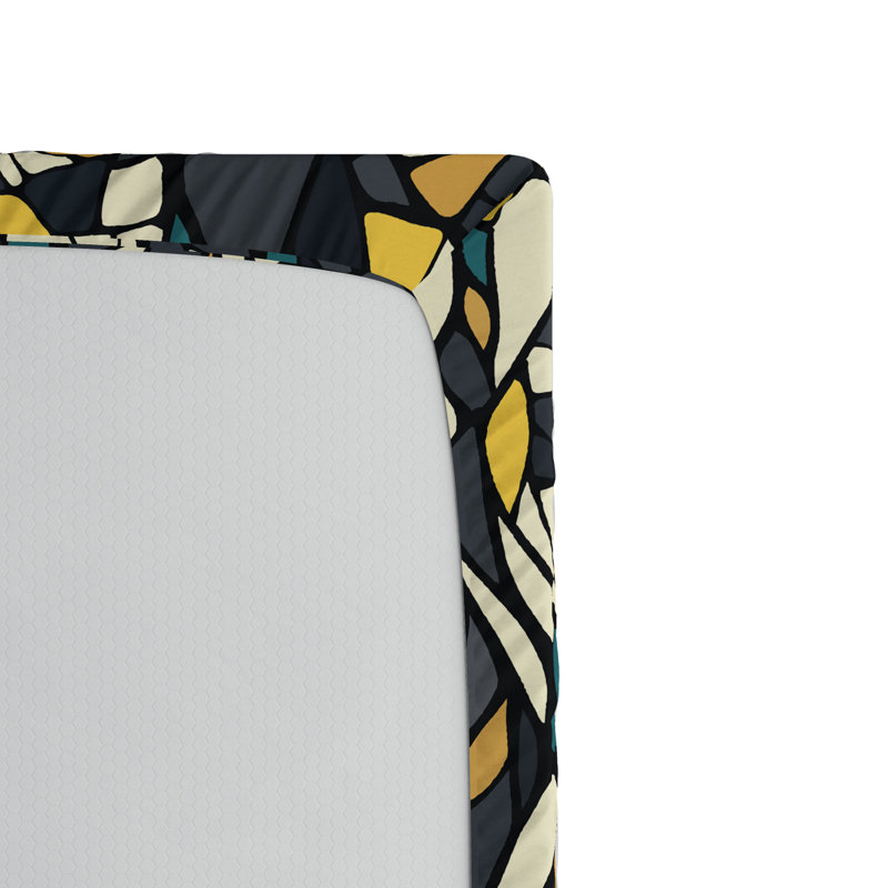 Microfiber Abstract Fitted Sheet, Queen Fitted Sheet