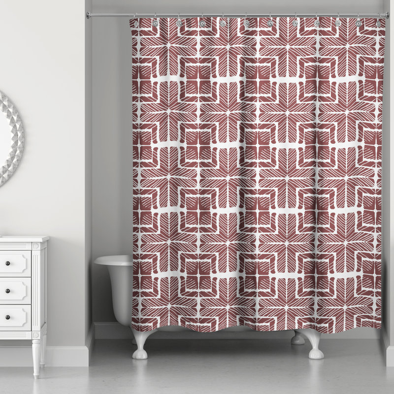 Rideau de douche Rieka, Rouge