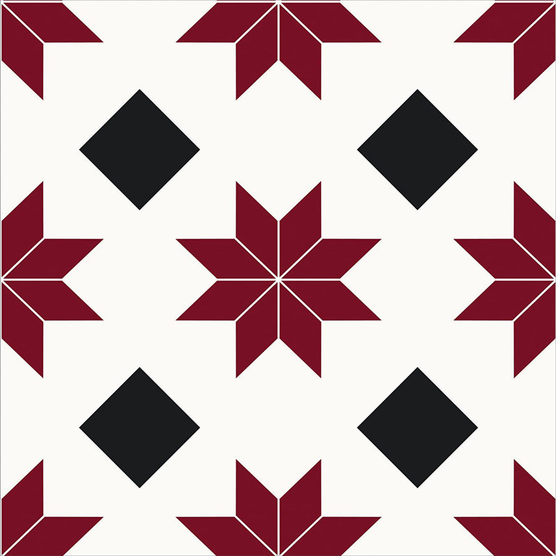 Lancaer 30.48 x 30.48 cm PVC Tile in Red