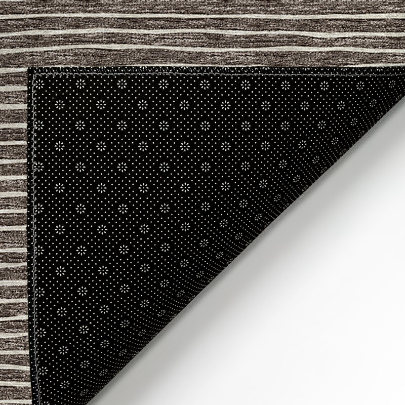 Loreen Washable Striped Indoor / Outdoor Rug, Rectangle 5' x 7'6"