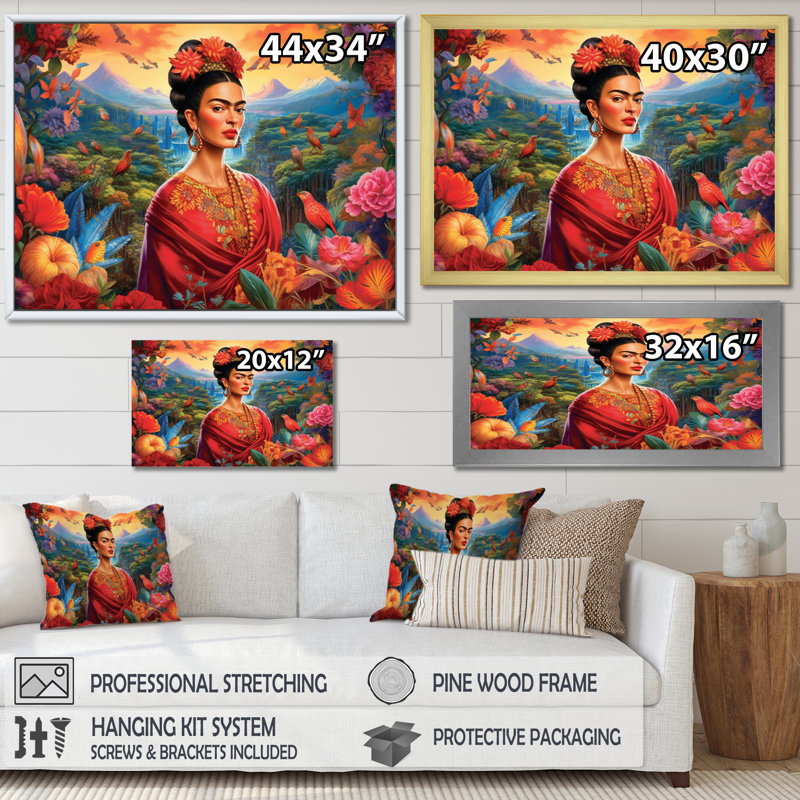 Empowering Women - Woman, art mural, Cadre photo doré simple, H 34 po x l 44 po x P 1,5 po