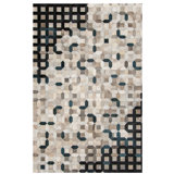 Trellis Cowhide Geometric Area Rug