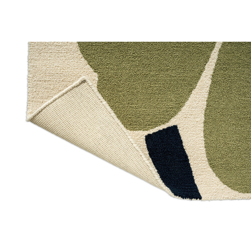 Unikko Anniversary Honey | 433001, Rectangle 4'7" x 6'7", Dusty Green