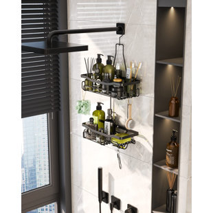 https://assets.wfcdn.com/im/15858902/resize-h310-w310%5Ecompr-r85/2436/243693176/hanging-shower-caddy-stainless-steel-shower-caddy-no-drilling-2-tier-shower-caddy-black-with-razor-and-soap-holder-for-bath-boll-towel-bath-brush-3-screw-adhesives.jpg