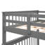 Lit superposé en escalier avec rangement et garde-corps pour chambre à coucher, dortoir, gris-1494059168