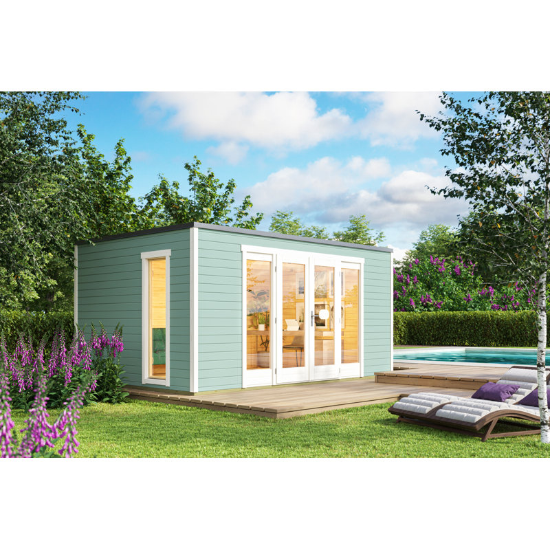 Lasita Palermo 2 - 15 x 10 Ft. Flat Roof Summerhouse With Single Glazed Windows (28mm)