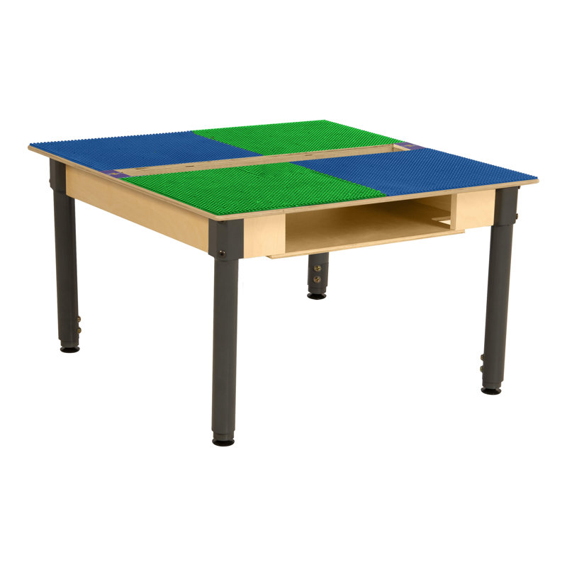 Table de jeu Time-2-Play, Bleu et vert, H 29,5 po x L 35 po x l 31 po