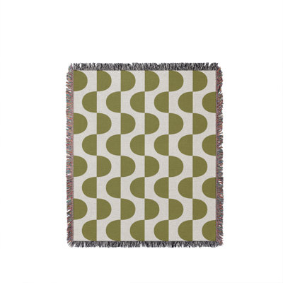 Demi Geometric  Cotton Throw Blanket