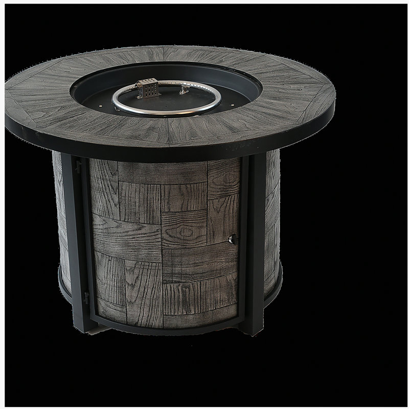 Outdoor propane fire pit, Square Stonecrest gas fire pit, concrete propane fire table 50,000 BTU gas fire pit with lava rock, waterproof cover