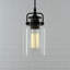 Luminaire suspendu moderne à 1 lumière avec abat-jour en verre transparent Loucks-673755892