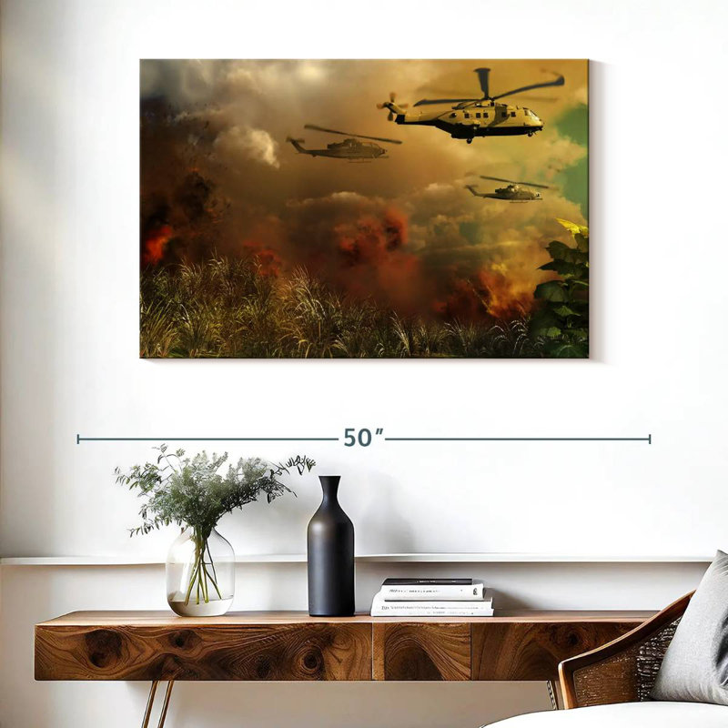 Lelar Helicopter Rescue Fleet, 26" H x 39" W