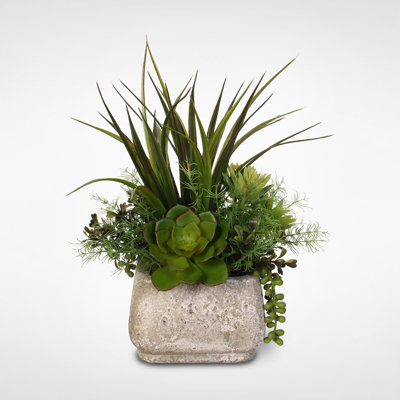 Faux Succulent in Planter