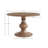 46" Round Reclaimed Walnut Pedestal Dining Table - Rustic Charm for Your Home