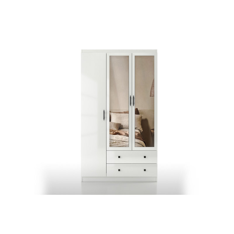 Berend 3 Door Manufactured Wood Wardrobe