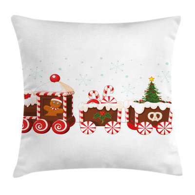 Subhan Christmas Gingerbread Train Outdoor Cushion Cover