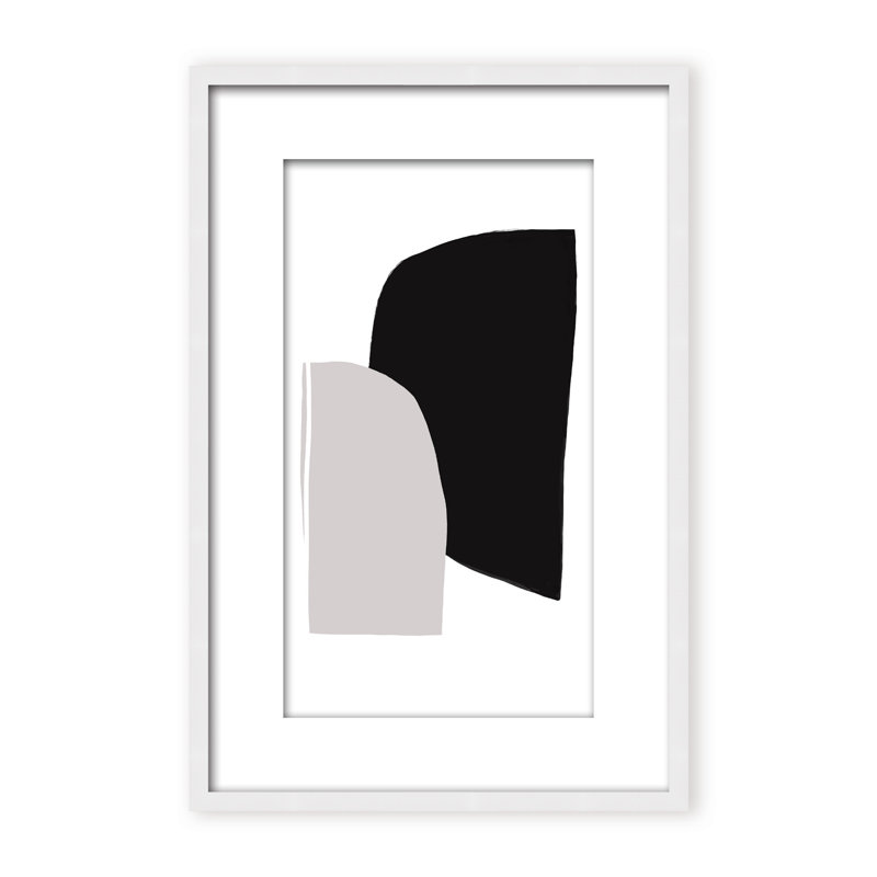 Abstractions No 5 Print by Anastasia Sawall, 24" H x 16" W x 1.125" D, Framed Print, Black