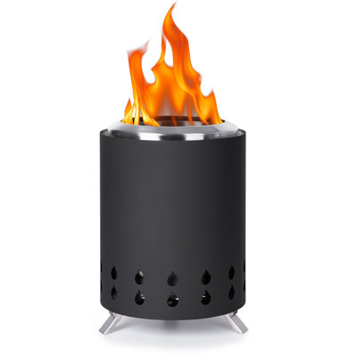 Black Smokeless Tabletop Fire Pit