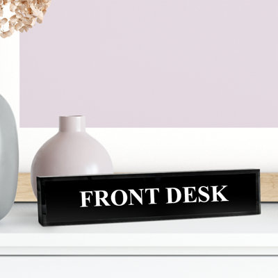 Réception en acrylique givré 2 po x 8 po - Accessoires de bureau