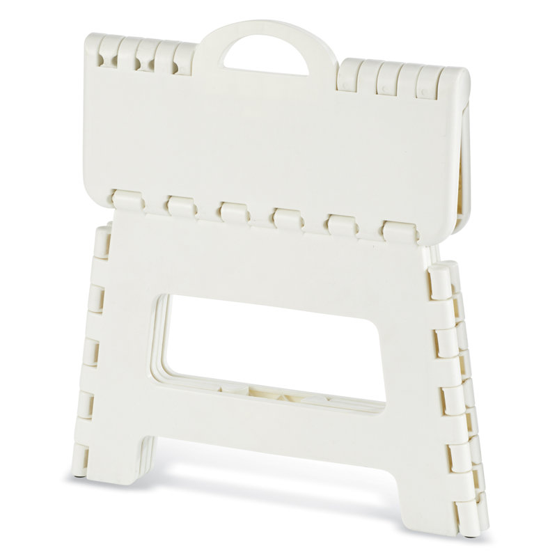 Convenient White Folding Compact Step Stool