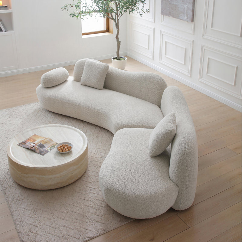 Canapé modulaire courbé moderne, canapé 5 places Boucle pour le salon, chambre à coucher