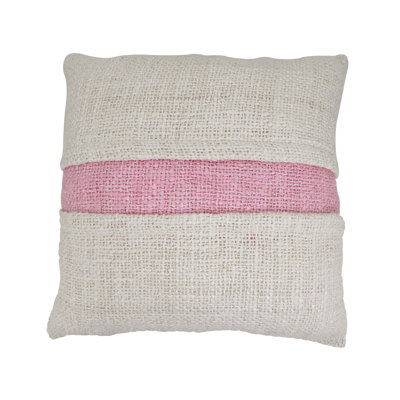 Banded Poly Filled Throw Pillow