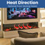 Evolution Fires Advance Series 1300mm Electric Fireplace | Built-In Wall Fire with LED Flames | App & Alexa Control | 1kW/2kW Heat Output | TV Media Wall Ready