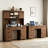2‑Piece Farmhouse Computer Desk & Executive Desk Set,withCharging Station-1640831527