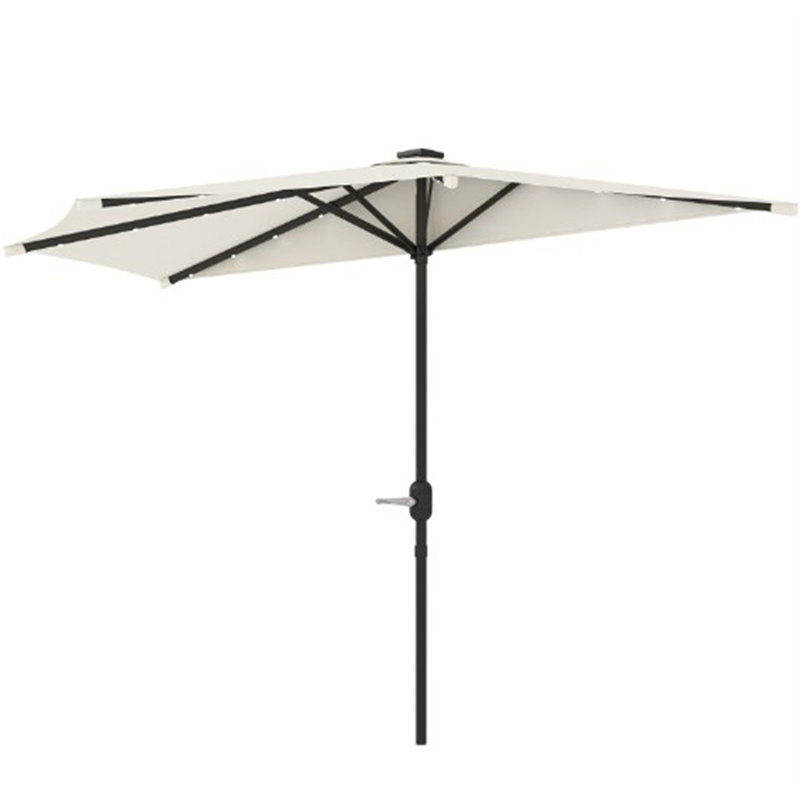 Petit demi-parasol ventilé avec demi-parasol pour l'extérieur